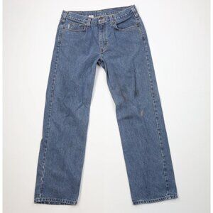Vintage Y2K Carhartt Mens 36x32 Distressed Traditional Fit Denim Jeans Blue
